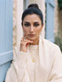 Sequins Blended Pashmina Shawl - Cream