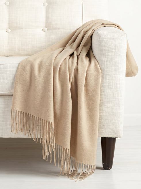 Plain Cashmere Scarves - Light Brown