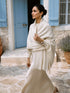 Sequins Blended Pashmina Shawl - Cream