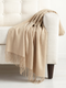 Plain Cashmere Scarves - Light Brown