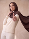Organic Bamboo Jersey Hijab - Chocolate