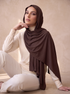 Organic Bamboo Jersey Hijab - Chocolate