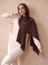 Organic Bamboo Jersey Hijab - Chocolate