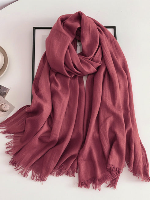 Cozy Cotton Hijabs - Dark Pink