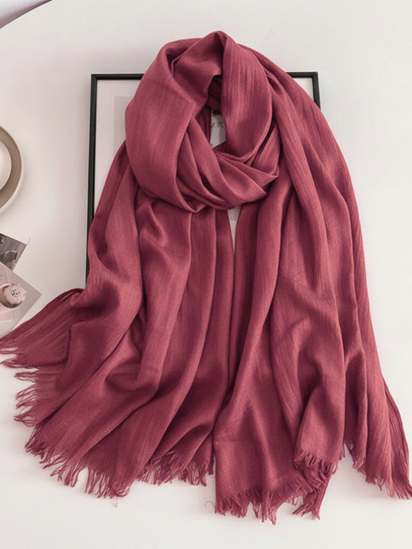 Cozy Cotton Hijabs - Dark Pink