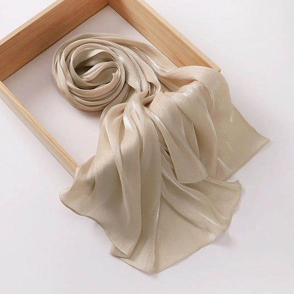 Aura Silky Organza Hijab - Dark Vanilla