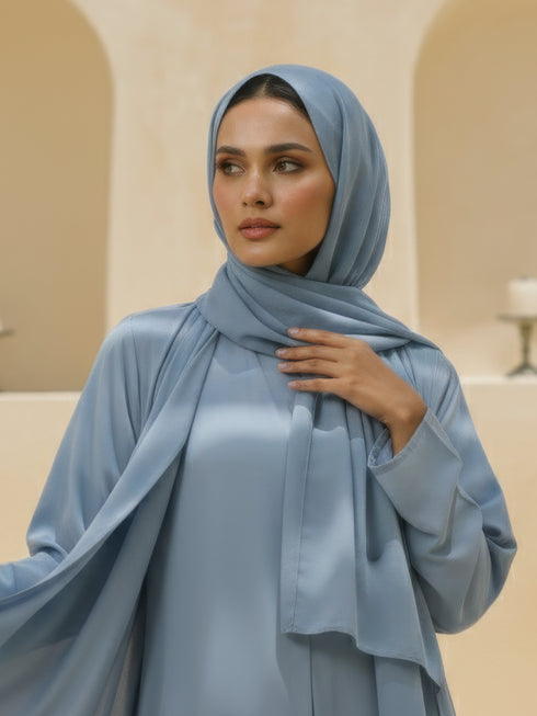 Front Open Georgette Abaya with inner