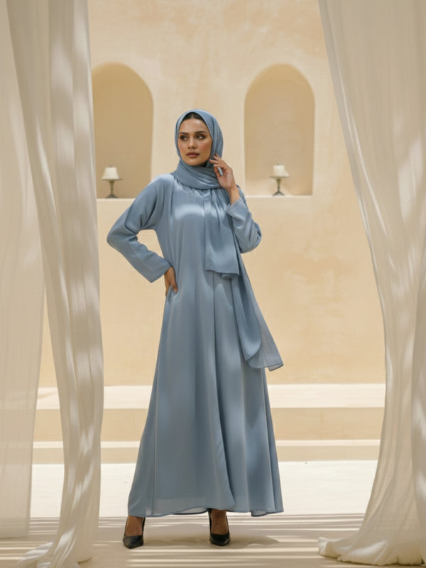Front Open Georgette Abaya with inner