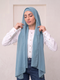 Built-in Magnet Hijab - Denim Blue