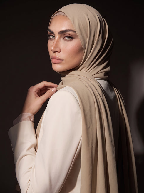 Noura Jersey Hijab - Mocha