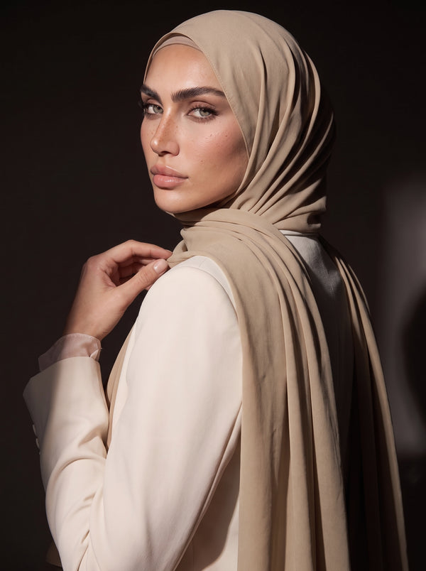 Noura Jersey Hijab - Mocha