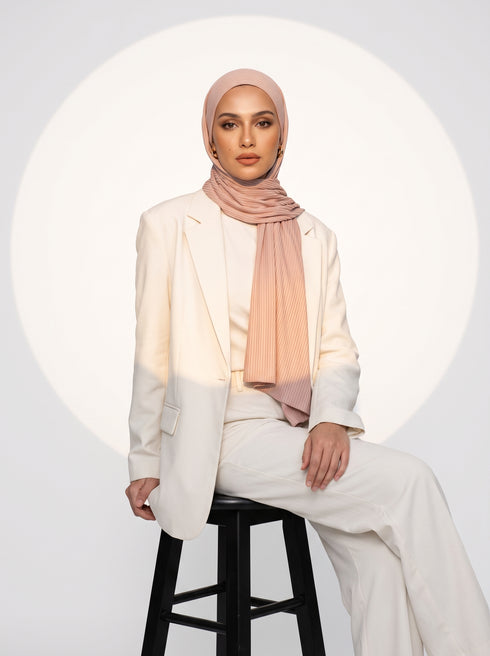 Ribbed Jersey Hijabs - Dusty Pink