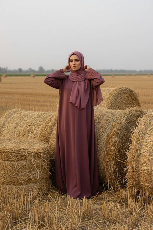 Eimaan Lace Cuff Abaya