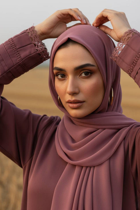 Eimaan Lace Cuff Abaya