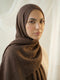 Texture Lawn Tassel Hijabs - Espresso