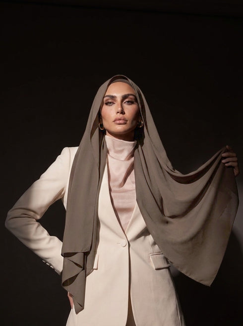 Noura Jersey Hijab - Espresso