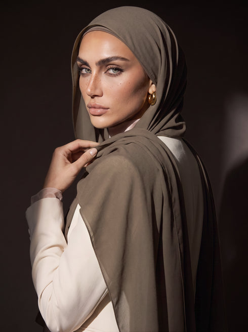 Noura Jersey Hijab - Espresso
