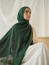 Texture Lawn Tassel Hijabs - Evergreen
