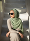 Marble Cotton Hijabs - Fern Green