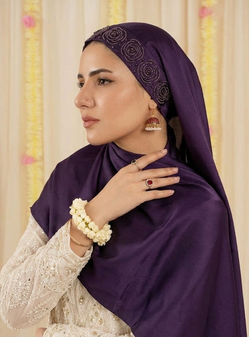 Festive Hijabs - Eggplant