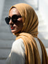 Marble Cotton Hijabs - Gamboge Gold