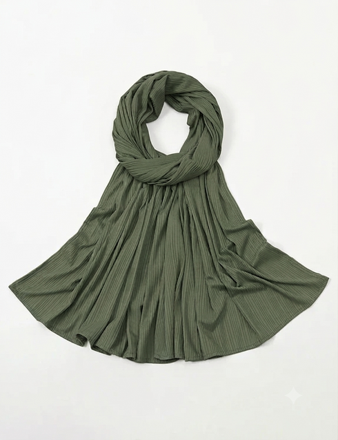 Ribbed Jersey Hijabs - Olive