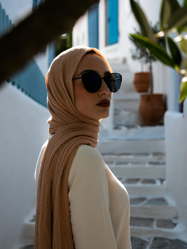 Marble Cotton Hijabs - Ginger