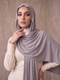 Organic Bamboo Jersey Hijab - Grey