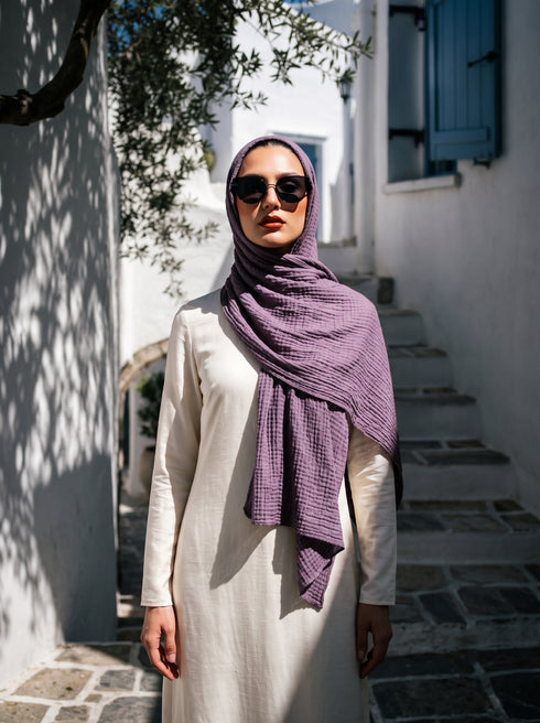 Marble Cotton Hijabs - Heather