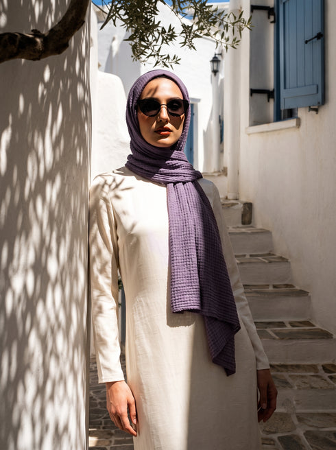 Marble Cotton Hijabs - Heather