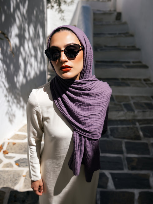 Marble Cotton Hijabs - Heather