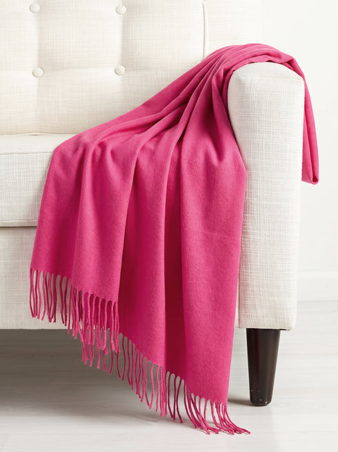 Plain Cashmere Scarves - Hot Pink