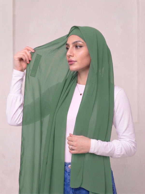 Built-in Magnet Hijab - Jungle