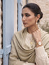 Sequins Blended Pashmina Shawl - Khaaki