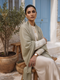 Sequins Blended Pashmina Shawl - Khaaki