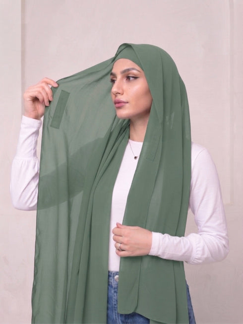 Built-in Magnet Hijab - Jungle