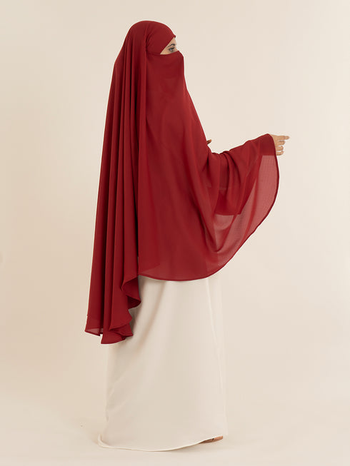 Khimar Hijab - Maroon