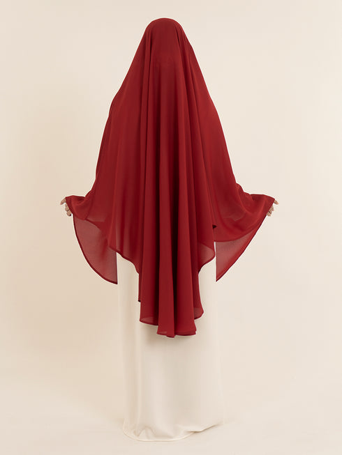 Khimar Hijab - Maroon