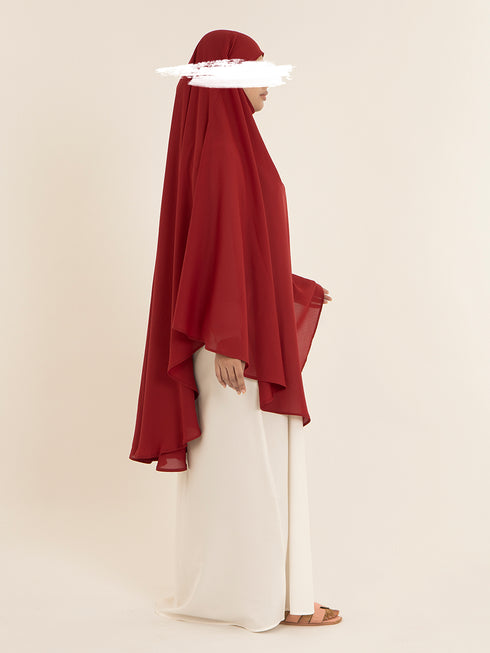 Khimar Hijab - Maroon