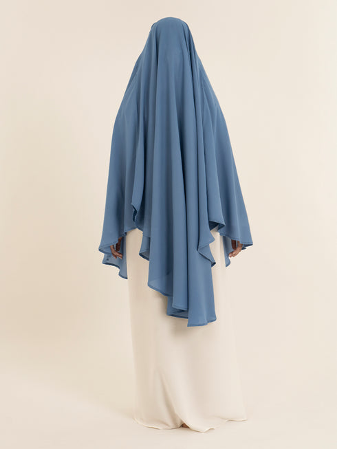 Khimar Hijab - Denim Blue