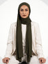 Ribbed Jersey Hijabs - Olive