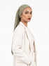 Ribbed Jersey Hijabs - Light Olive
