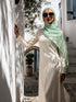 Marble Cotton Hijabs - Light Mint Green