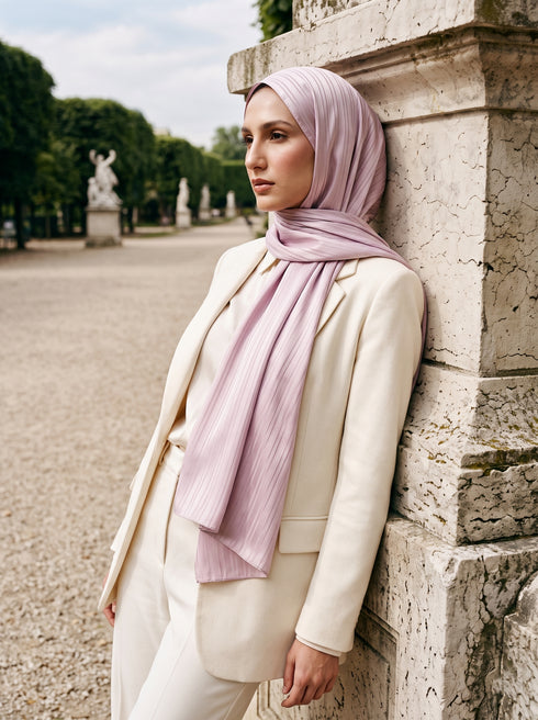 Solène Silk Hijab - Lilac