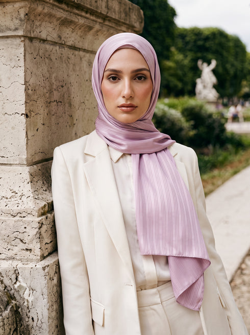 Solène Silk Hijab - Lilac