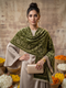 Silky Velvet Woolen Stole - Military Green