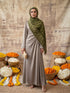 Silky Velvet Woolen Stole - Military Green