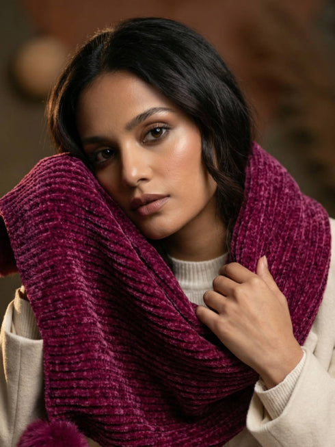 Snuggle-soft Muffler - Mulberry