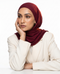 Ribbed Jersey Hijabs - Maroon