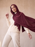 Organic Bamboo Jersey Hijab - Maroon
